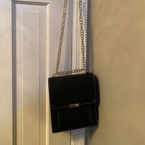 Unused Charles & Keith black bag with chain strap